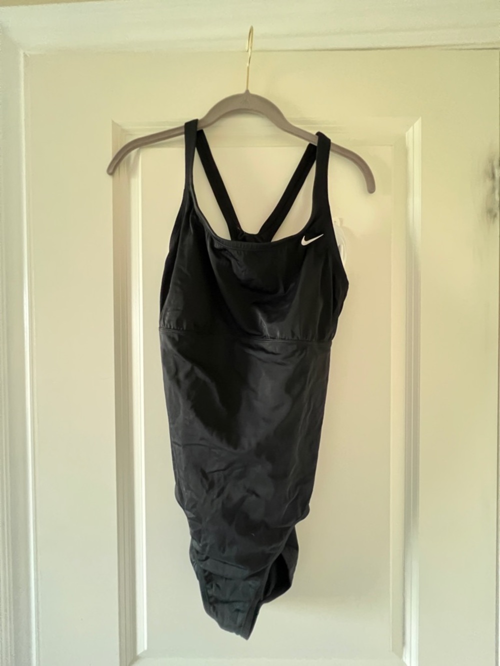 Nike Black One-Piece Swim Suit with built in bra - Size XL